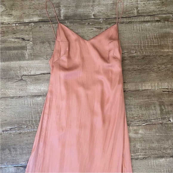Lovers + Friends The Slip Dress Satin Maxi Nude 8 - Picture 3 of 8